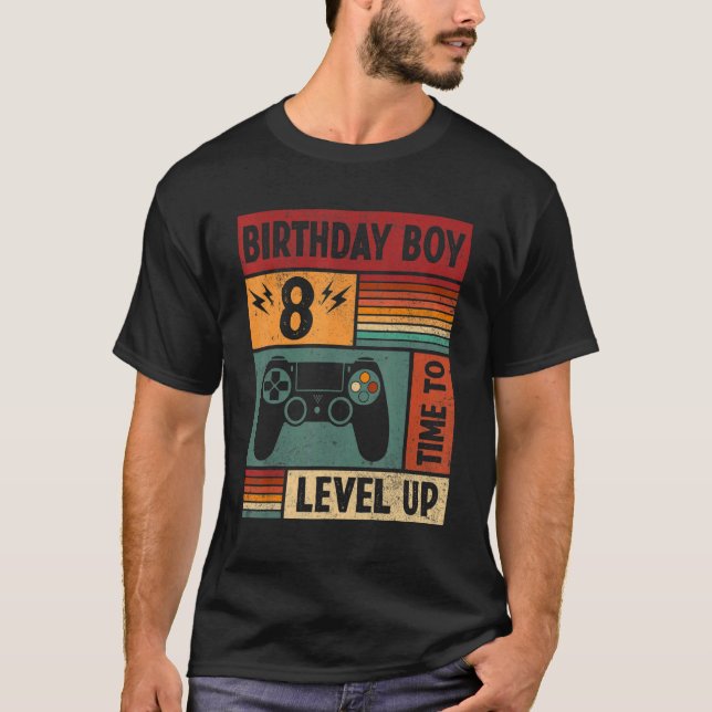 Camiseta 8.º Aniversário Hora de Aproximar 8 Anos (Frente)