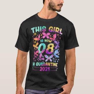 Camiseta 8.º aniversário para Meninas Quarantine Tie Dye 20