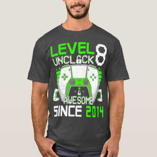 Camiseta 8.º aniversário - Presente nível 8 - Incrível 2014