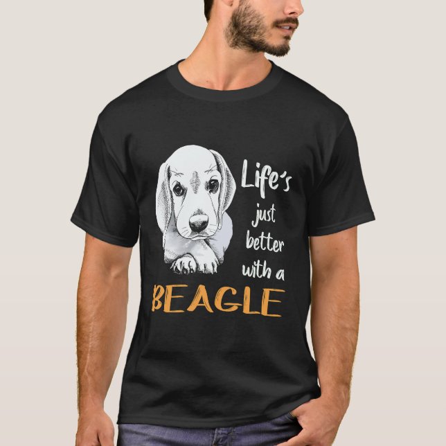 Camiseta 8 A Vida é Só Melhor Com Um Beagle (Frente)