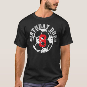 Camiseta 8 anos 8 anos Duo aniversário 2010 Vintage Futebol