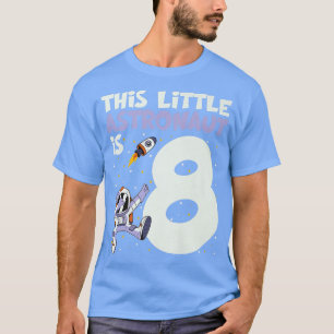 Camiseta 8 anos Astronauta Boy Space 8th Bday Babbing As