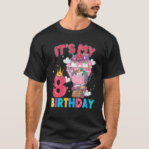 Camiseta 8 Anos De Idade 8º Aniversário As Garotas Do Uni