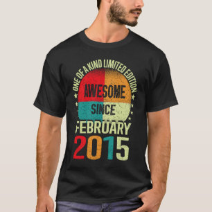 Camiseta 8 anos de idade incrível desde fevereiro de 2015 A