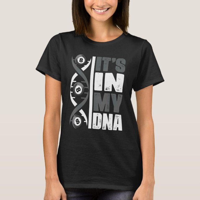 Camiseta 8 Ball Billiards Snooker Player Dna (Frente)