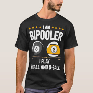 Camiseta 8 Ball e 9 Ball Humor Billiards