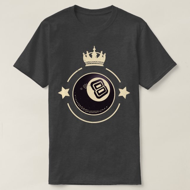 Camiseta 8 Ball King Billiards Retro Snooker (Frente do Design)