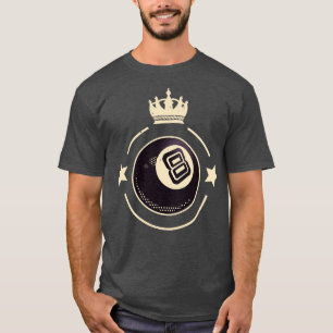 Camiseta 8 Ball King Billiards Retro Snooker