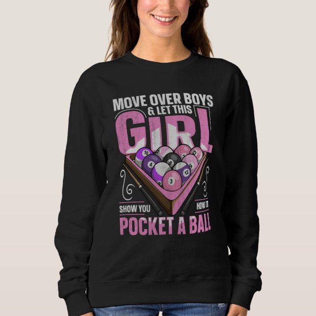 Camiseta 8 ball pool billiard Quote for a Pool Player Girl (Frente)