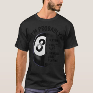 Camiseta 8 Bilhetes do Jogador de Piscina de Bola