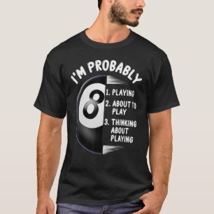 Camiseta 8 Bilhetes do Jogador de Piscina de Bola