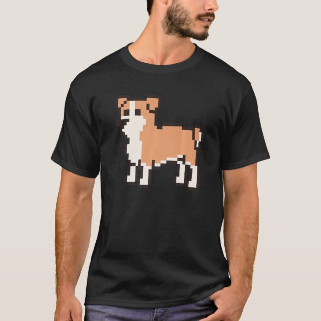 Camiseta 8 Bit Pixel English Bulldog (Frente)