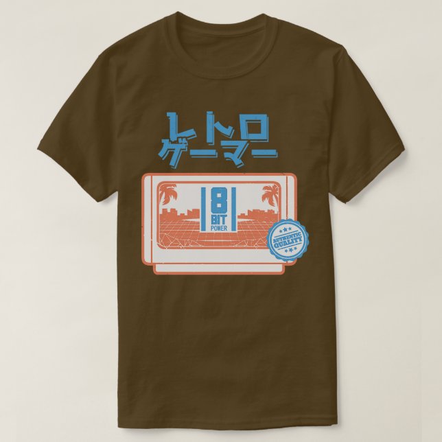 Camiseta 8 bits para japonês retrô (Frente do Design)