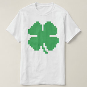 Camiseta 8 Bits Pixel Lucky Quatro Folha