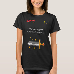 Camiseta 8 Bits Videos games Perguntam-Me Sobre Os Meus Res
