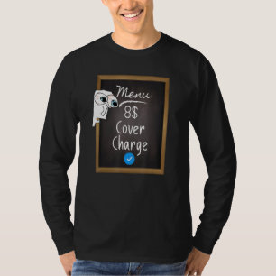 Camiseta 8 Cobrir Carregar meme sarcástico 8 dólares azul