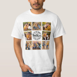 Camiseta 8 Colagem de Fotos Todos os Pais do Mundo de Ocasi