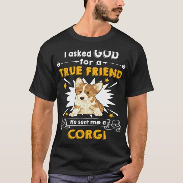 Camiseta 8 Ele Me Enviou Um Corgi (Frente)