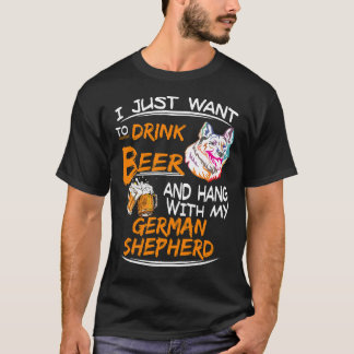 Camiseta 8 Eu só quero beber cerveja e sair com meus alemãe