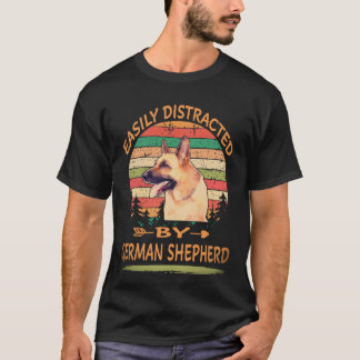 Camiseta 8 Facilmente Distraído Pelo Pastor Alemão