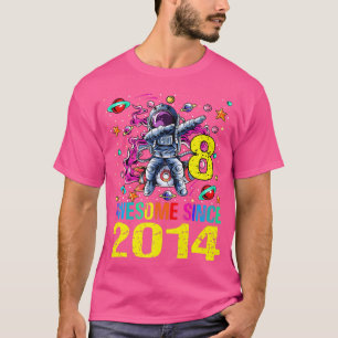 Camiseta 8 Incrível desde 2014 Astronauta 8º Espaço de Astr