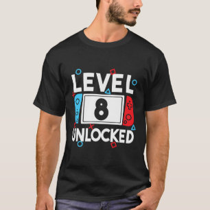 Camiseta 8 Jogadores desbloqueados 8º Aniversário Jogo Jove
