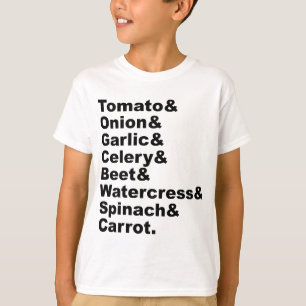 Camiseta 8 Produtos Hortícolas Benéficos Excelentes Junto
