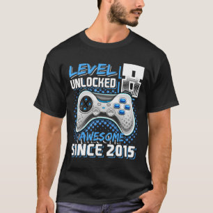Camiseta 8 Vídeo Jogo 2015 Desbloqueado 8º aniversário Bo