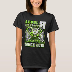 Camiseta 8 Vídeo Jogo 2015 Desbloqueado 8º aniversário Bo