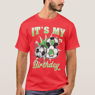 Camiseta 8 Year Old Its My 8th Birthday Soccer Ball for Boy