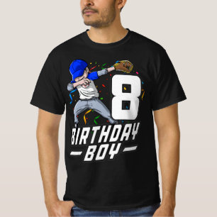 Camiseta 8 Year Old Kids Boys 8th Birthday Baseball Dabbing