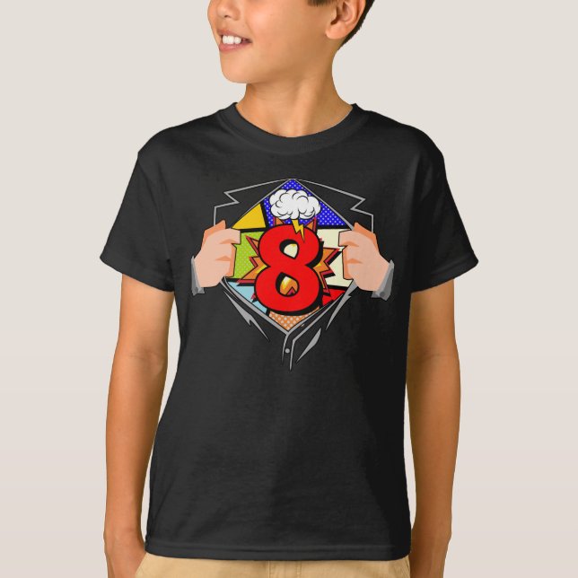 Camiseta 8o Aniversário cómico (Frente)