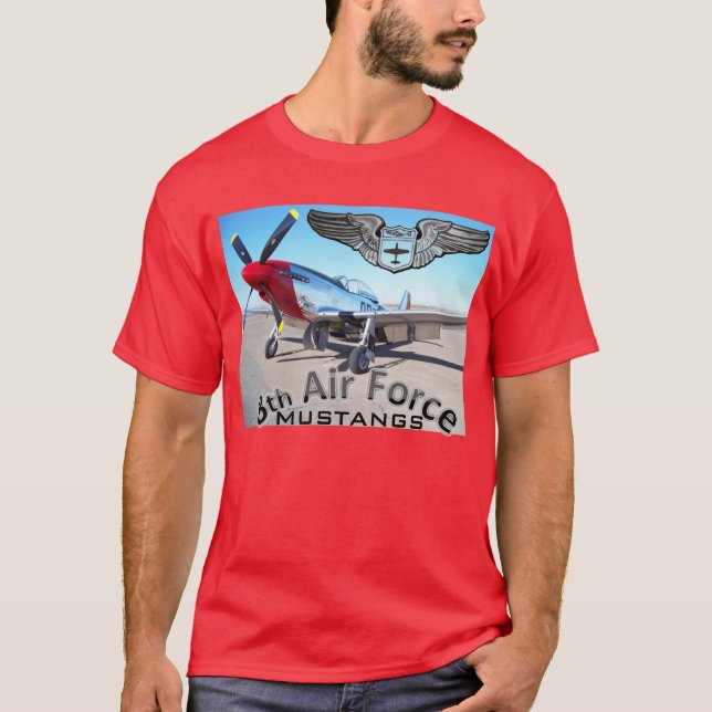Camiseta 8o Mustang da força aérea (Frente)