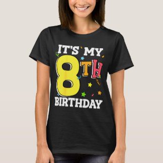 Camiseta 8th birthday 8 eight happy birthday boy or girls
