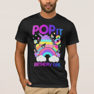 Camiseta 8th Birthday Unicorn Fidget Pop It Birthday Girl 8