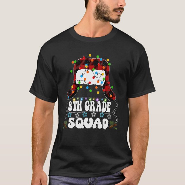 Camiseta 8th Eighth Grade Teacher Squad Reindeer  Teacher (Frente)