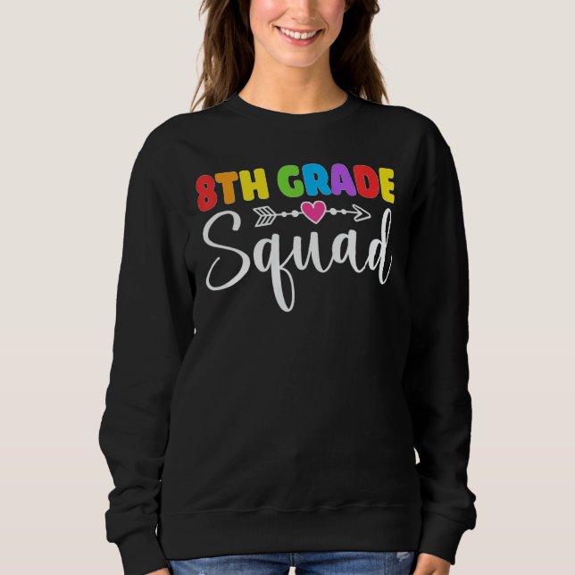 Camiseta 8th Grade Squad Eighth Teacher Student Team Back T (Frente)