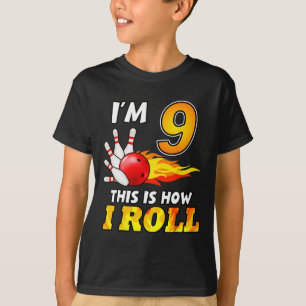 Camiseta 9ª Boliche De Aniversário É Assim Que Eu Rolo 9 An