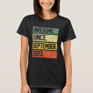 Camiseta 9º Aniversário 9 Anos de Idade Incrível Desde 2 de