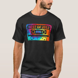 Camiseta 9º Aniversário, 9 Anos, Tie Dye Best 2012 Cassett
