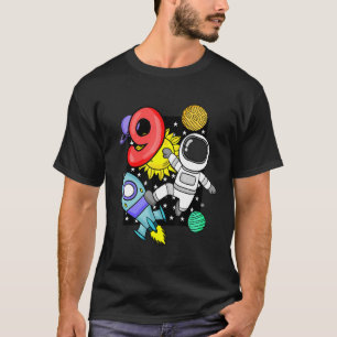 Camiseta 9º aniversário - Astronauta Birthday Boy - nove an