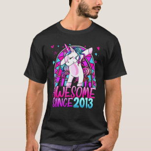 Camiseta 9º Aniversário do Arco-Íris com 9 Anos de Idade Ab