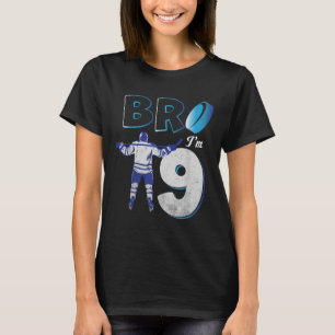 Camiseta 9º Aniversário do Jogo de Hóquei no Gelo de 9 Anos