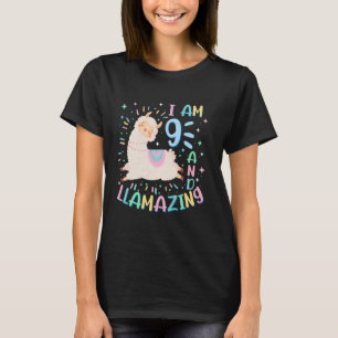 Camiseta 9º Aniversário Eu Tenho 9 Anos De Idade E Llaming 