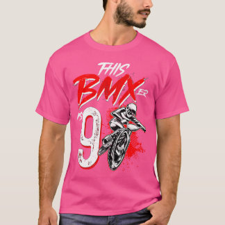 Camiseta 9º Aniversário - Festa de aniversário Bmx