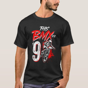 Camiseta 9º Aniversário - Festa de aniversário BMX