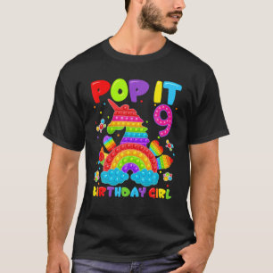 Camiseta 9º Aniversário Fidget Toy Pop É Aniversário Ra
