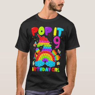 Camiseta 9º Aniversário Fidget Toy Pop É Aniversário Rapari