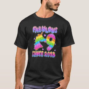Camiseta 9º Aniversário Fidget Toy Pop É Aniversário Rapari