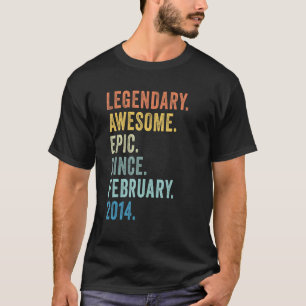 Camiseta 9º Aniversário Garoto Legendário Epic Incrível Des